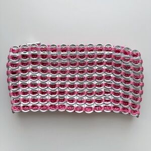 Escama Studio Chica Rosa Pop Tab Clutch Bag 8" X 4"
